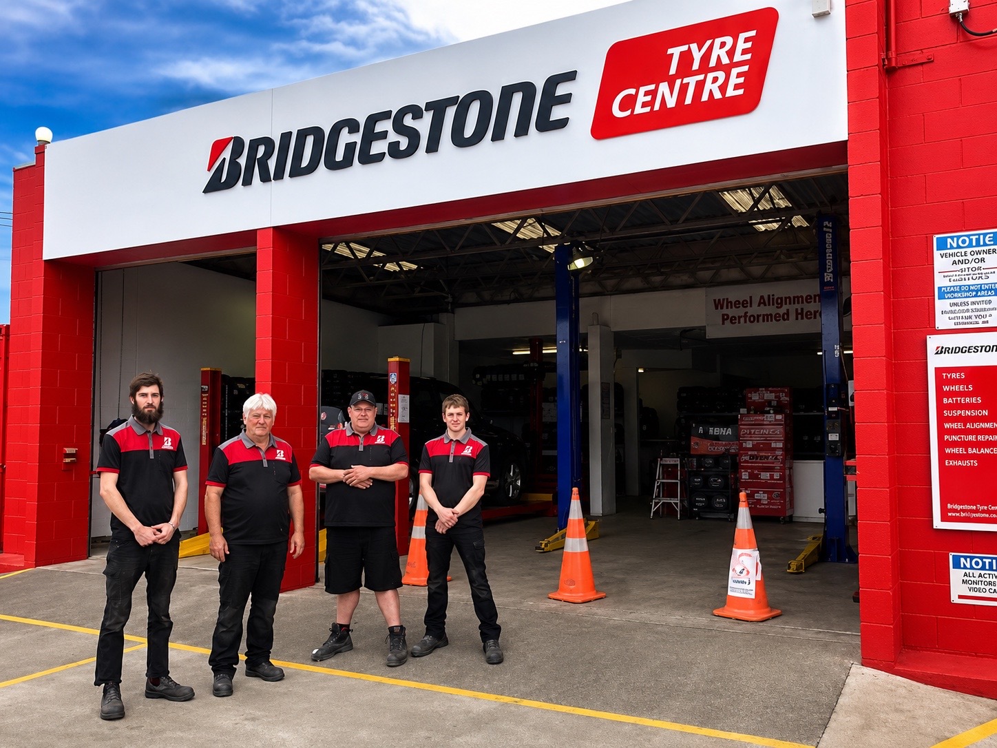 Tyre centre team